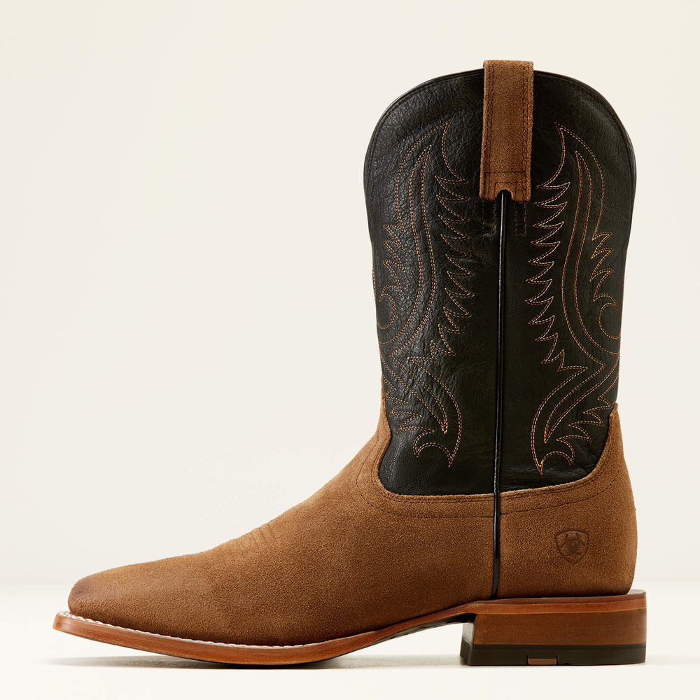 Circuit Paxton Cowboy Boot Men - RANCH BROWN SUEDE/BAYOU BLACK