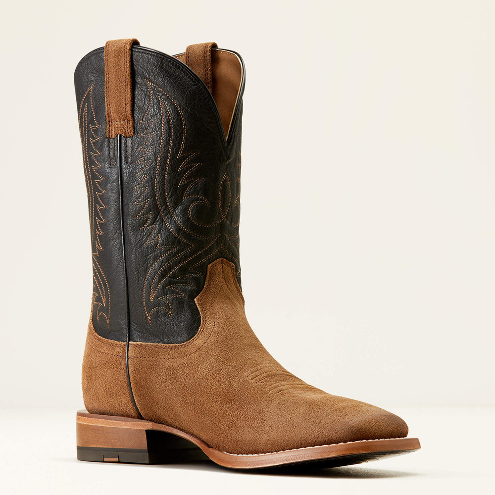 Circuit Paxton Cowboy Boot Men - RANCH BROWN SUEDE/BAYOU BLACK