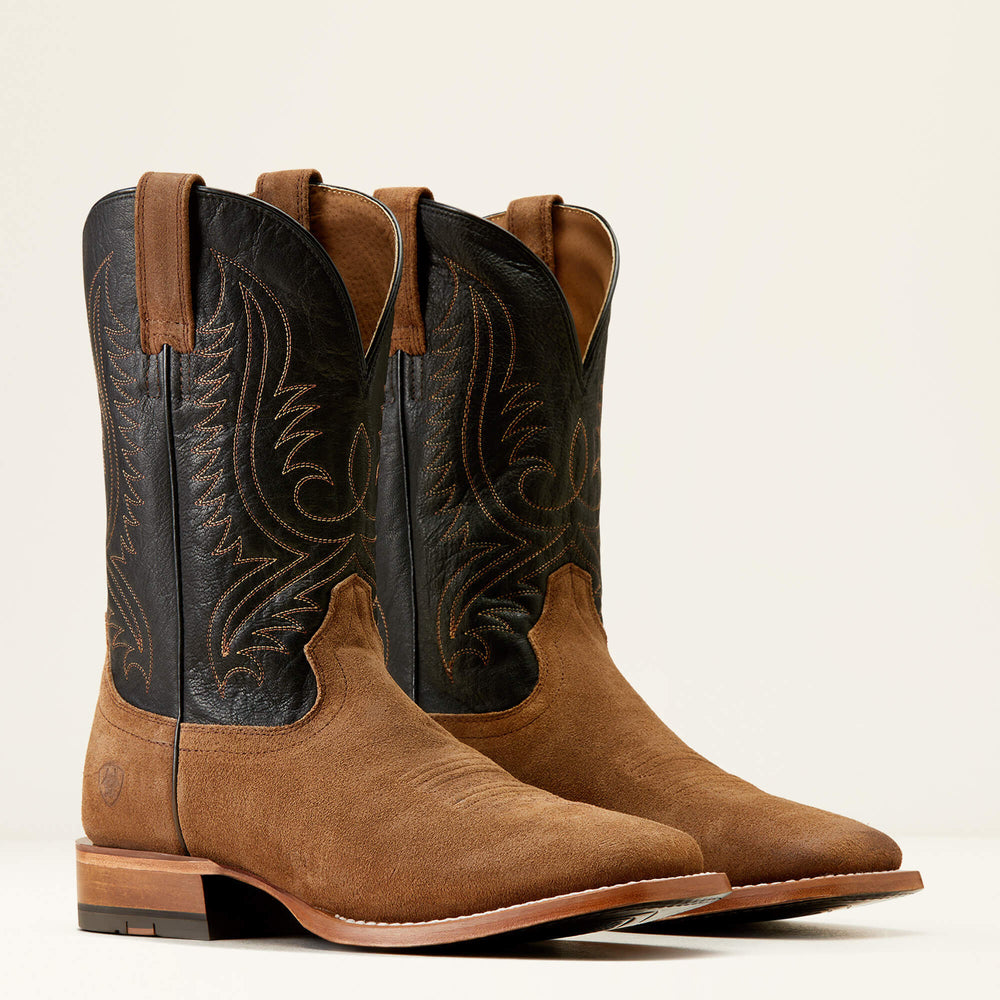 Circuit Paxton Cowboy Boot Men - RANCH BROWN SUEDE/BAYOU BLACK