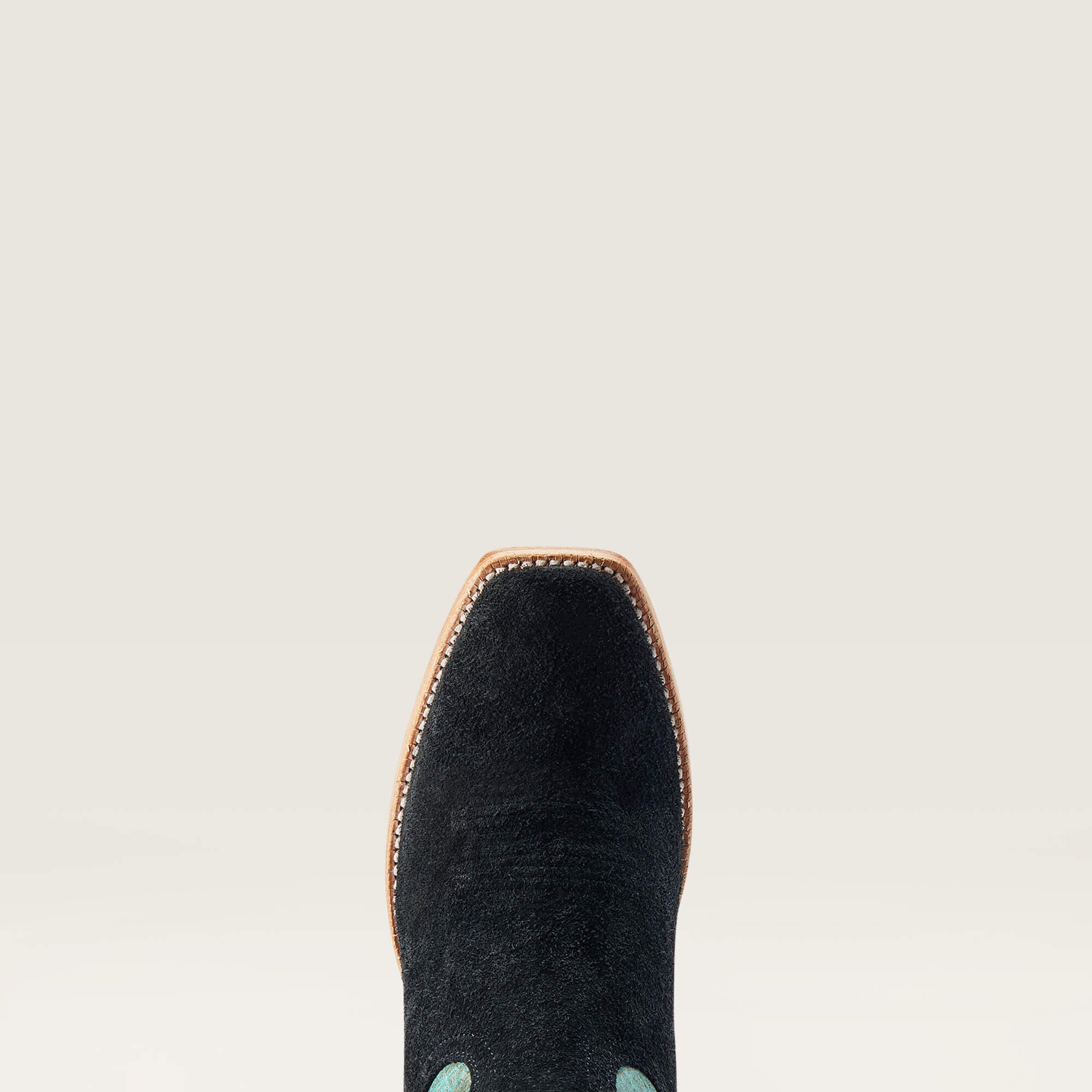 Futurity Showman Cowboy Boot Men - BLACK ROUGHOUT/ROARING TURQUOISE