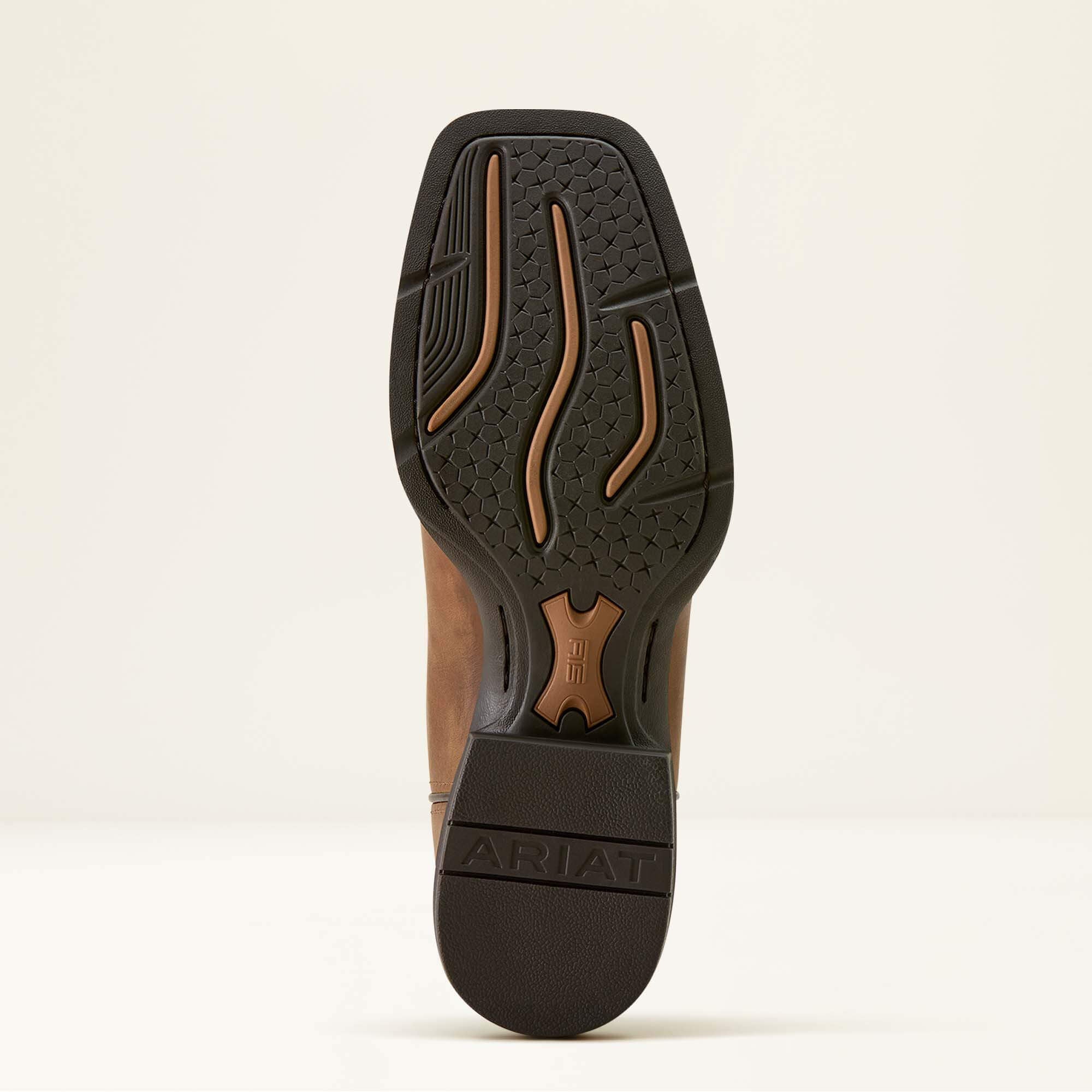 Sport Steer Skull Wide Square Toe Cowboy Boot Men - SANDSTORM/BITTER CHOCOLATE