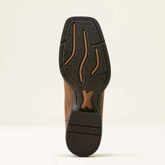 Sport Steer Skull Wide Square Toe Cowboy Boot Men - SANDSTORM/BITTER CHOCOLATE