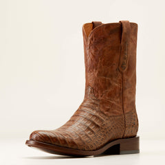 Bench Made Clanton Western Boot Men - NATURAL CAIMAN BELLY