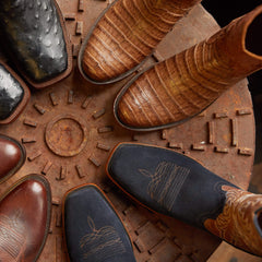 Bench Made Clanton Western Boot Men - NATURAL CAIMAN BELLY
