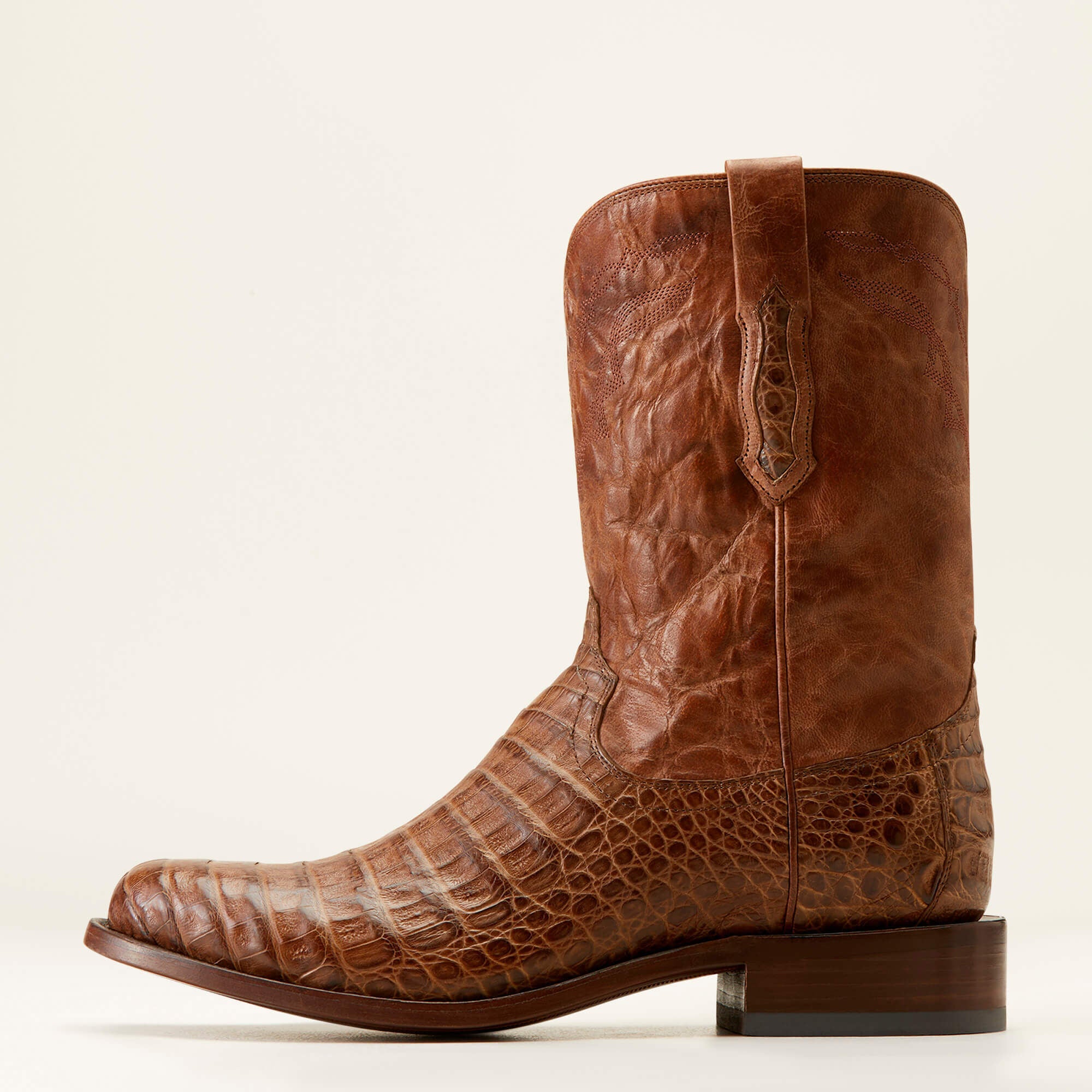 Bench Made Clanton Western Boot Men - NATURAL CAIMAN BELLY