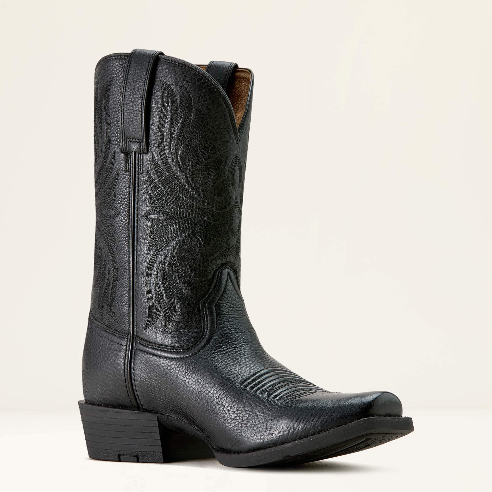 Sport Narrow Cutter Toe Cowboy Boot Men - BLACK DEERTAN