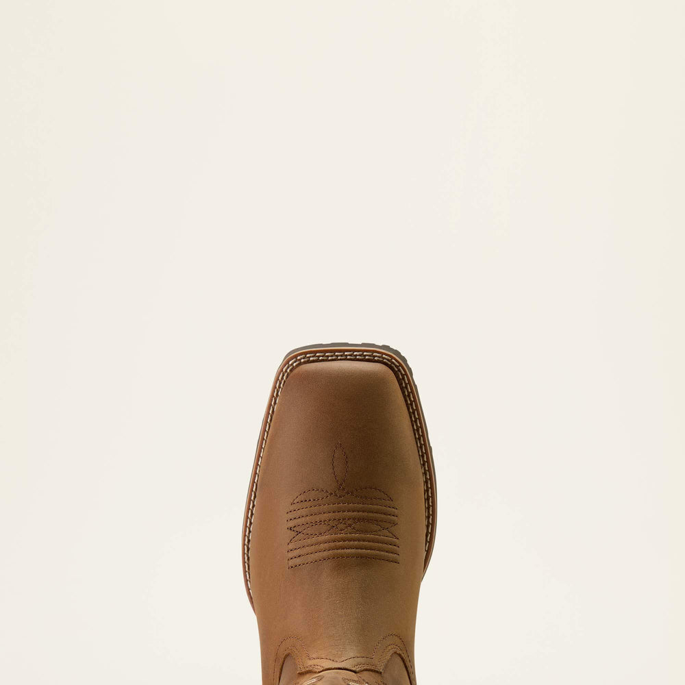 Hybrid Ranchway Waterproof Wide Square Toe Cowboy Boot Men - DISTRESSED BROWN