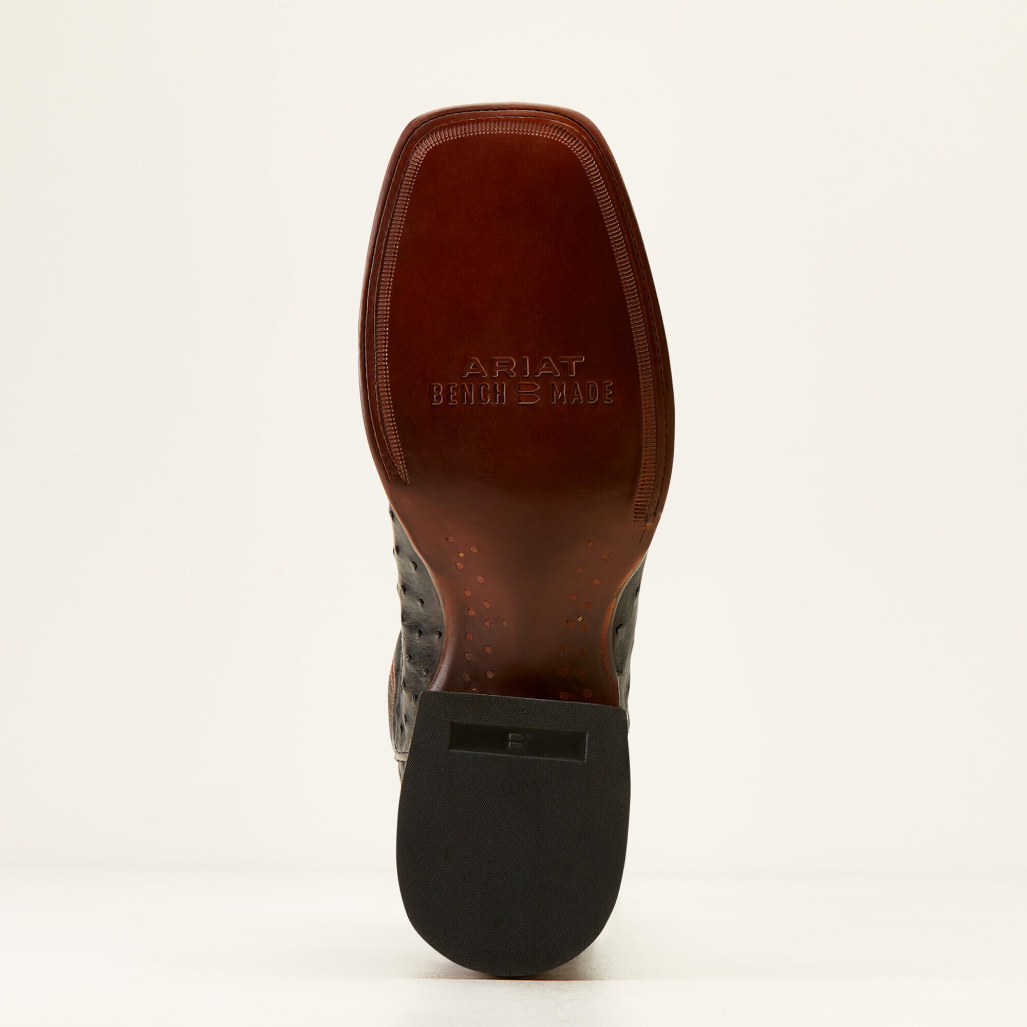 Bench Made Bassett Western Boot Men - BLACK FULL QUILL OSTRICH