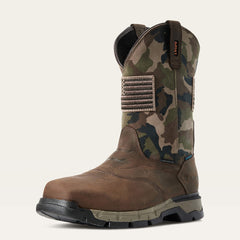 Rebar Flex Patriot Waterproof Composite Toe Work Boot Men - DARK BROWN