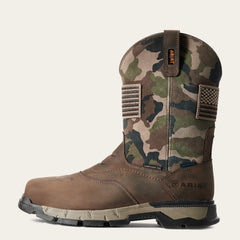 Rebar Flex Patriot Waterproof Composite Toe Work Boot Men - DARK BROWN