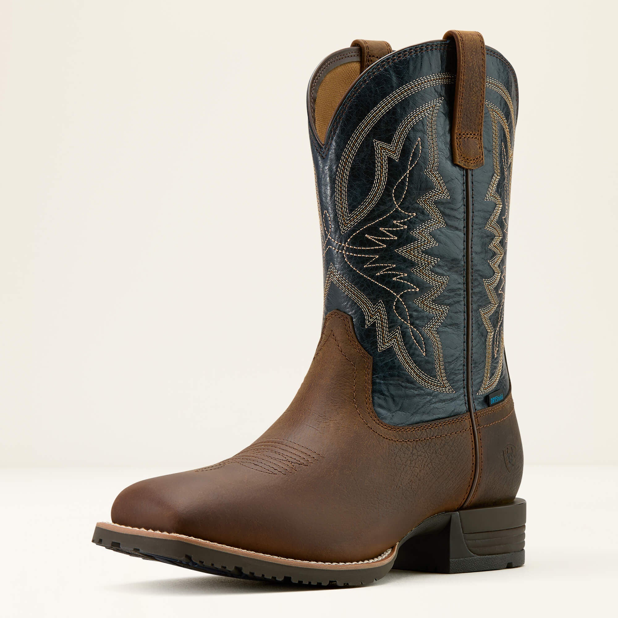 Hybrid Ranchwork Waterproof Cowboy Boot Men - TAVERN TAUPE/DARK DENIM