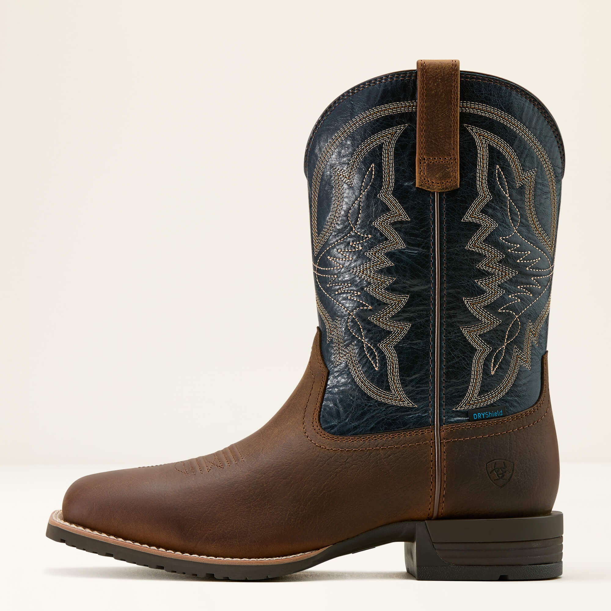 Hybrid Ranchwork Waterproof Cowboy Boot Men - TAVERN TAUPE/DARK DENIM