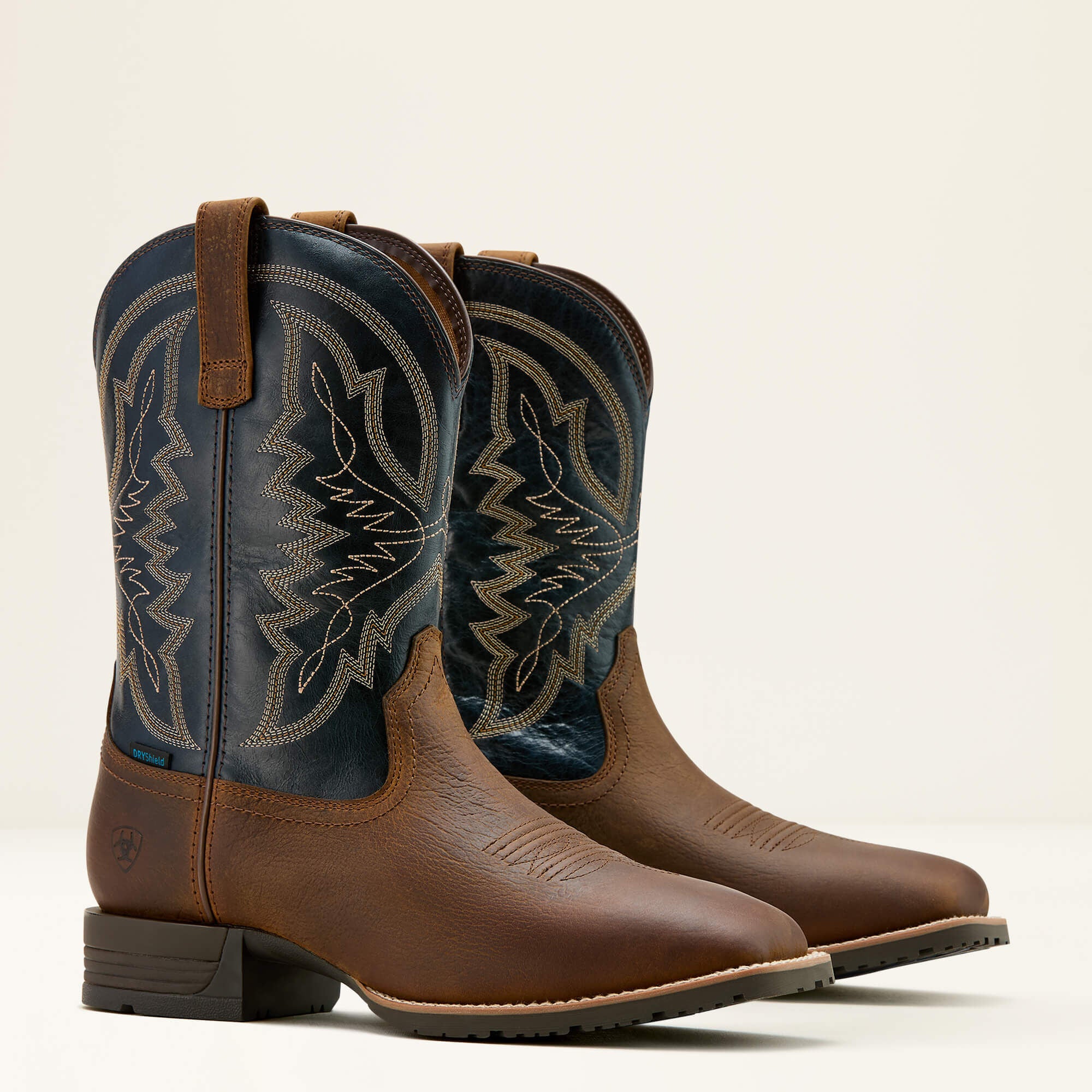 Hybrid Ranchwork Waterproof Cowboy Boot Men - TAVERN TAUPE/DARK DENIM