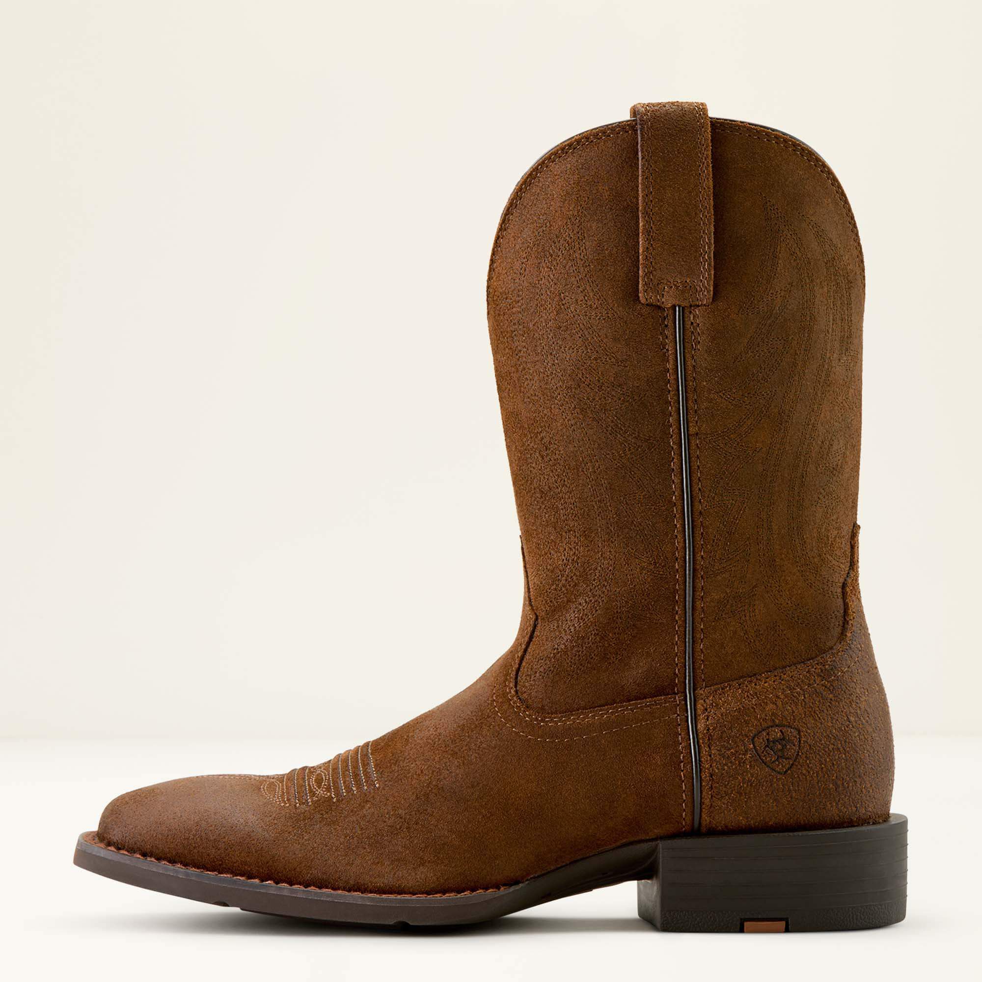 Sport Big Country Wide Square Toe Cowboy Boot Men - BROWN ROUGHOUT