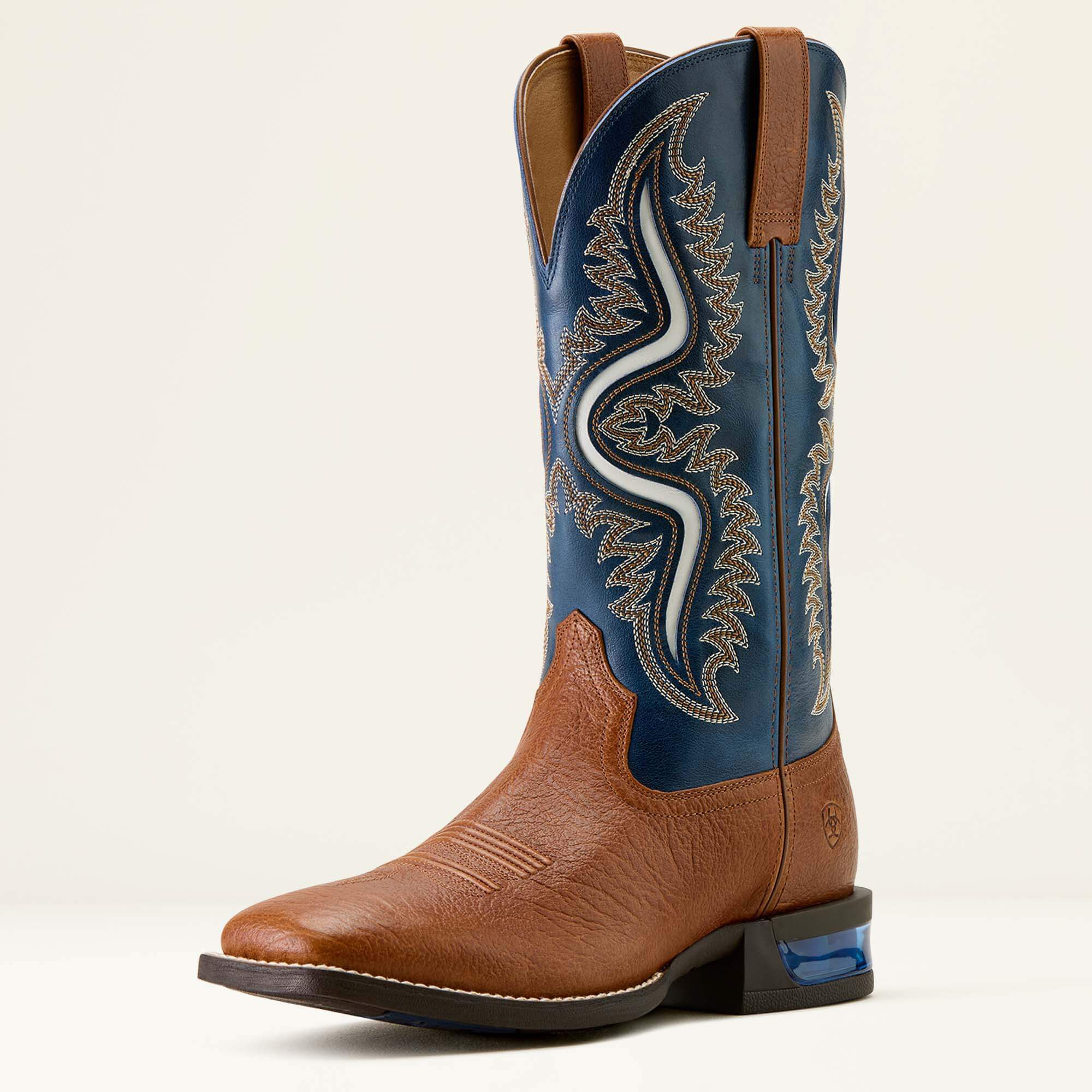 Captivate Wide Square Toe Cowboy Boot Men - RED OAK/DEEP BLUE