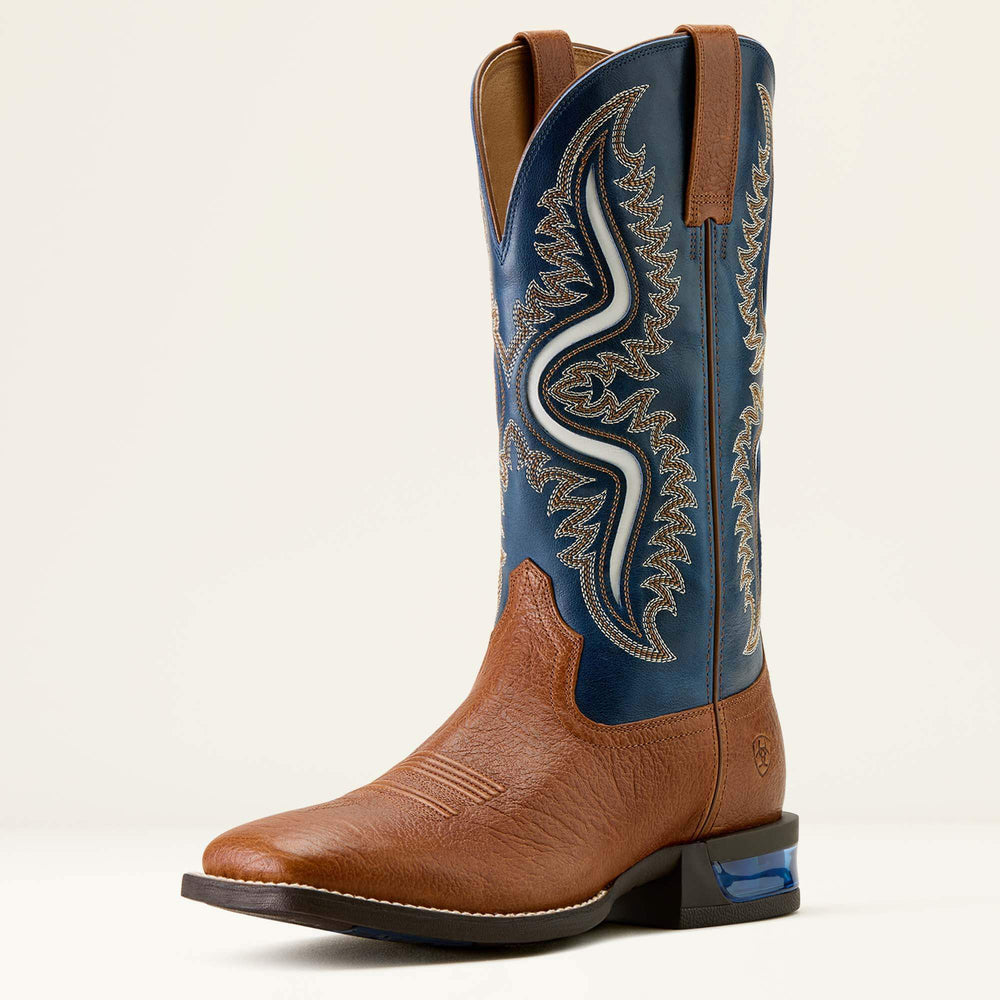 Captivate Wide Square Toe Cowboy Boot Men - RED OAK/DEEP BLUE