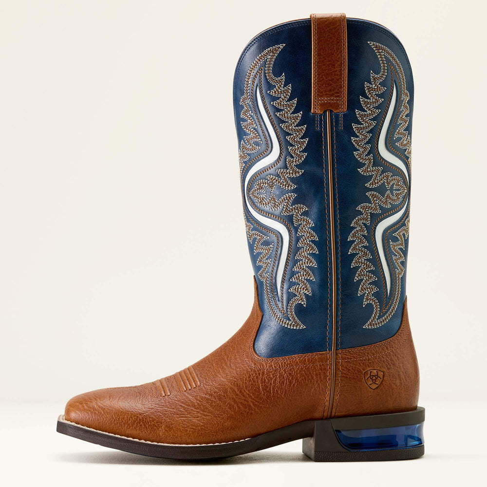 Captivate Wide Square Toe Cowboy Boot Men - RED OAK/DEEP BLUE