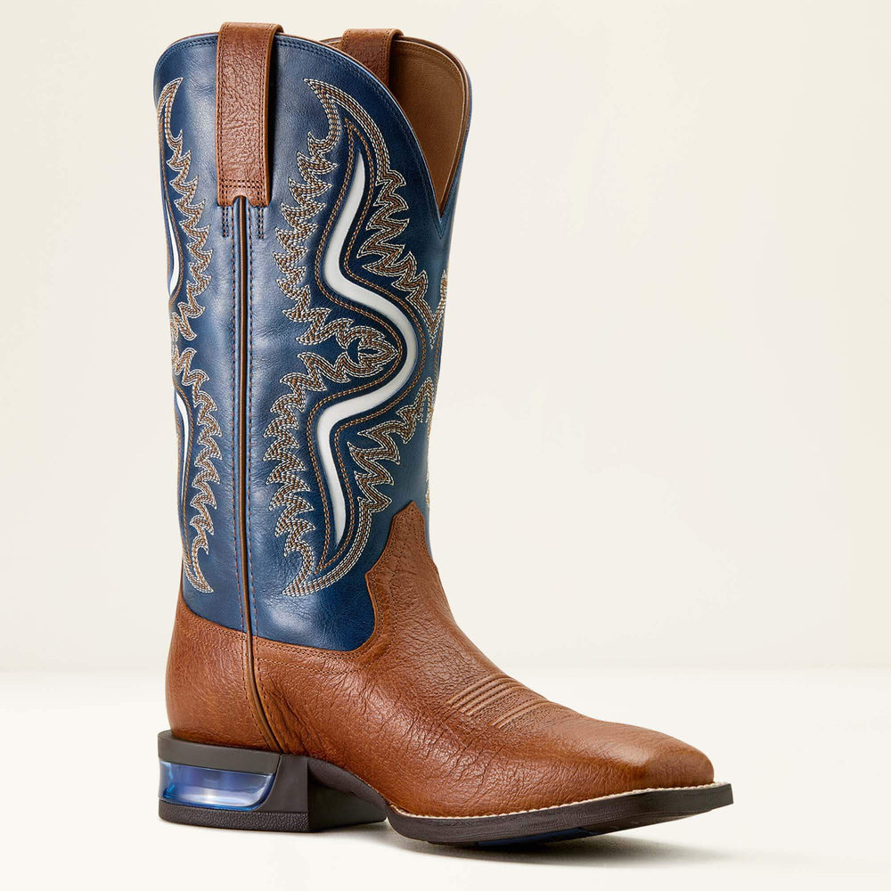 Captivate Wide Square Toe Cowboy Boot Men - RED OAK/DEEP BLUE
