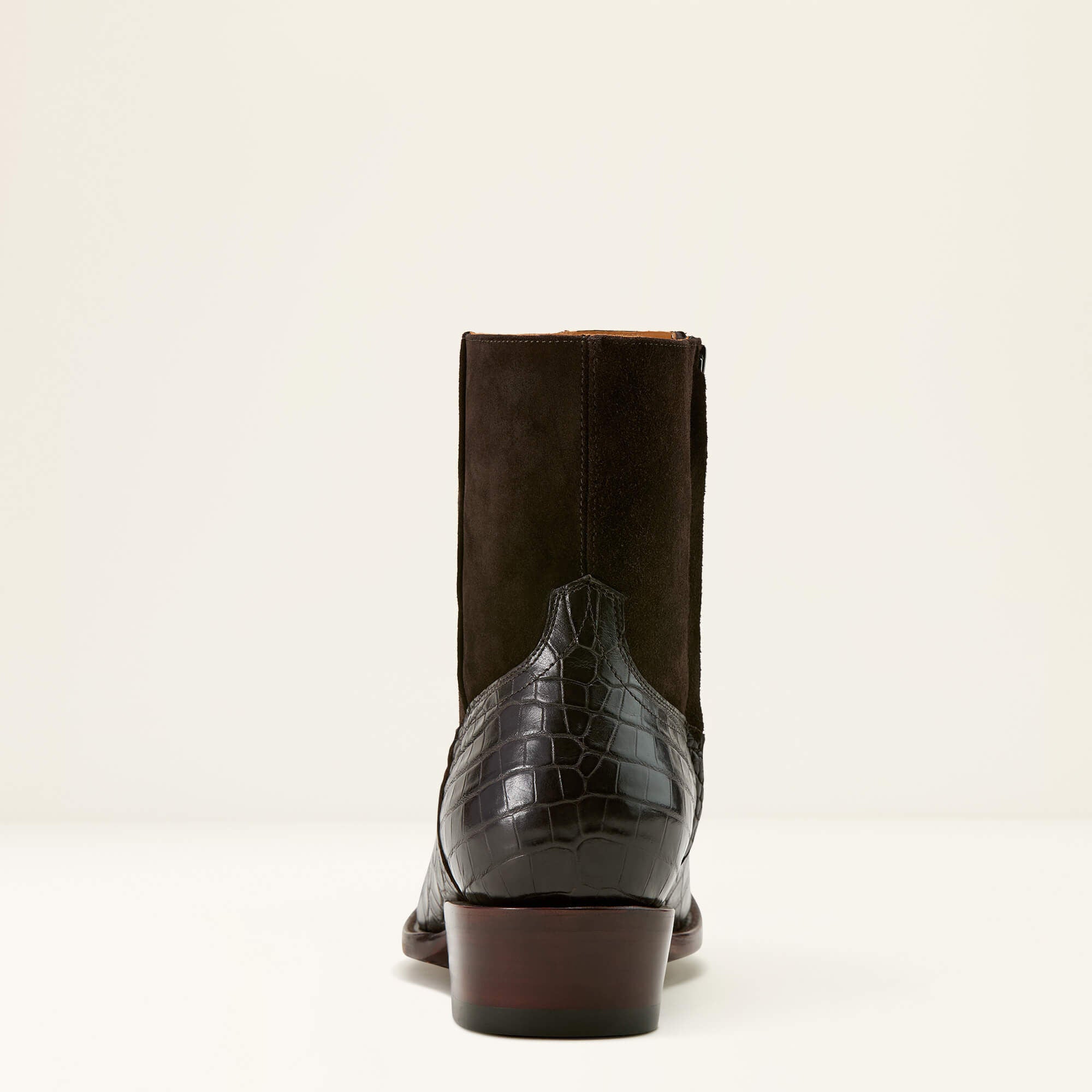 Bench Made Brewer Western Boot Men - ESPRESSO NILE CROC/DARK CHOCOLATE
