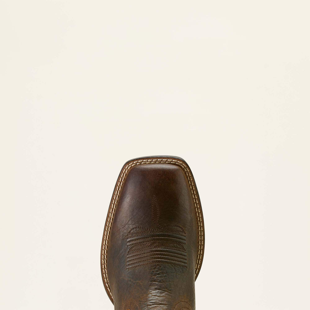 Captivate Wide Square Toe Cowboy Boot Men - DARK BROWN/PEANUT BUTTER