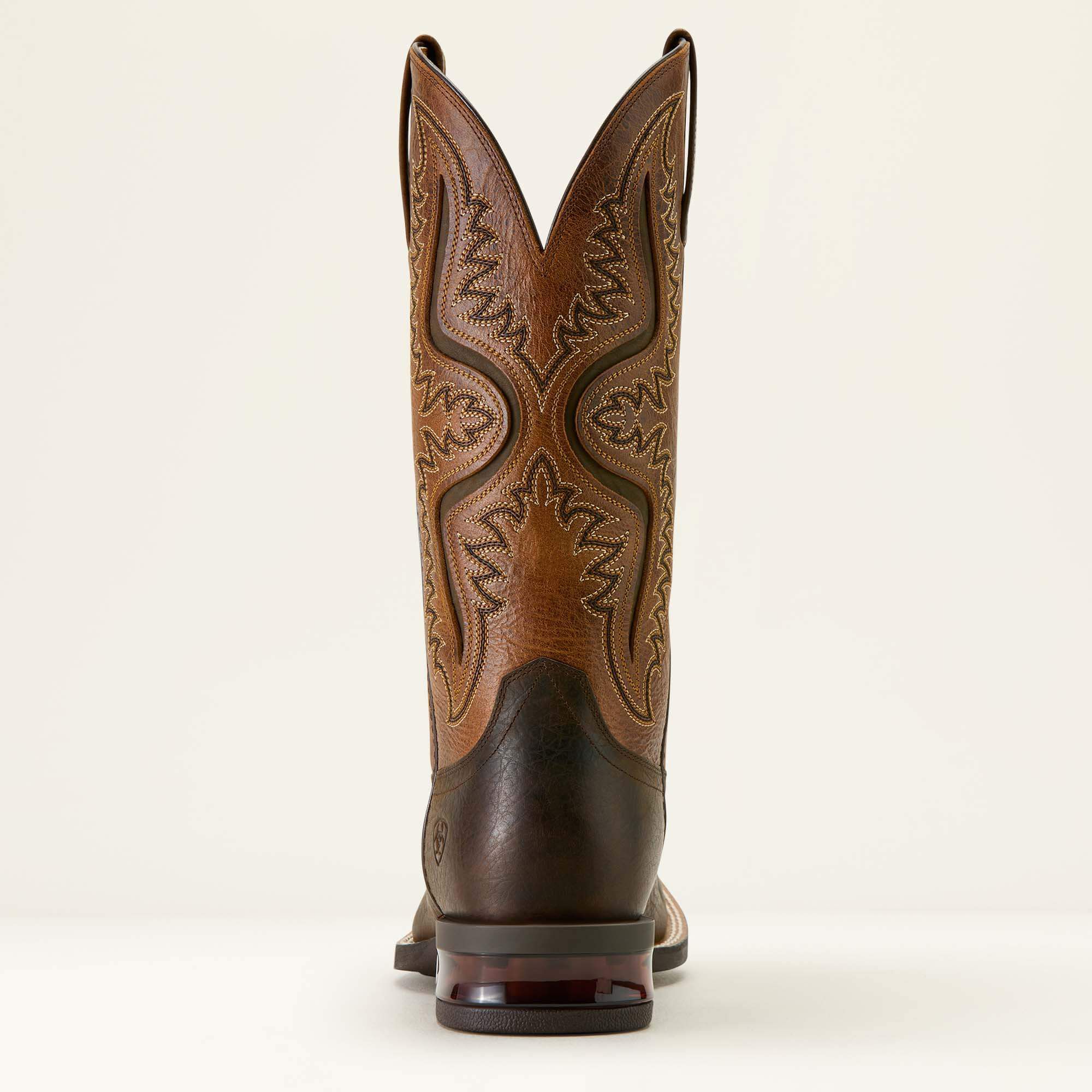 Captivate Wide Square Toe Cowboy Boot Men - DARK BROWN/PEANUT BUTTER