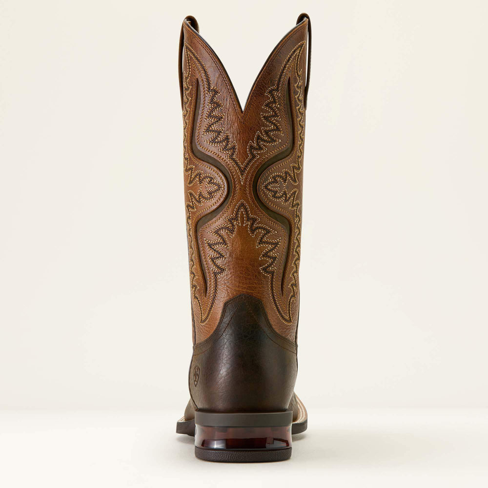 Captivate Wide Square Toe Cowboy Boot Men - DARK BROWN/PEANUT BUTTER