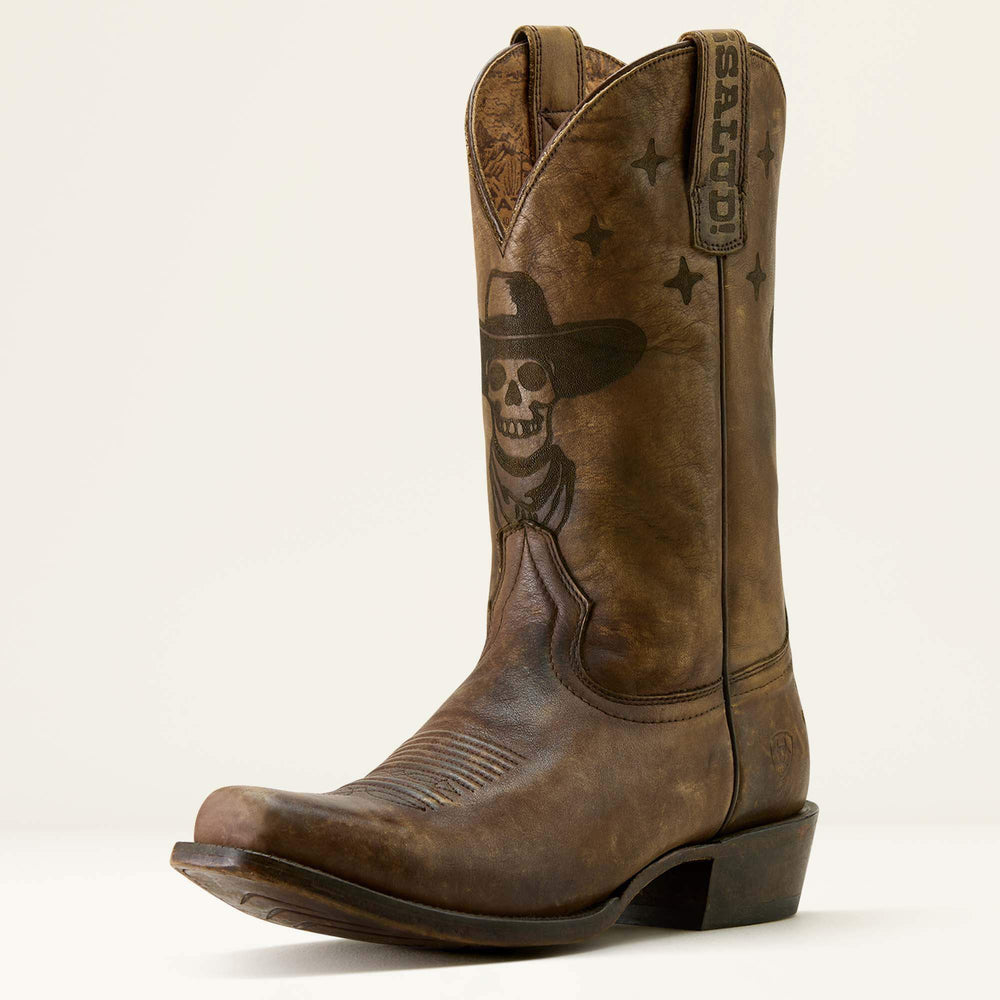 High Stepper Sendero Square Toe Western Boot Men - STONEWASHED BROWN/WHEN LIFE GIVES YOU AGAVES PRINT