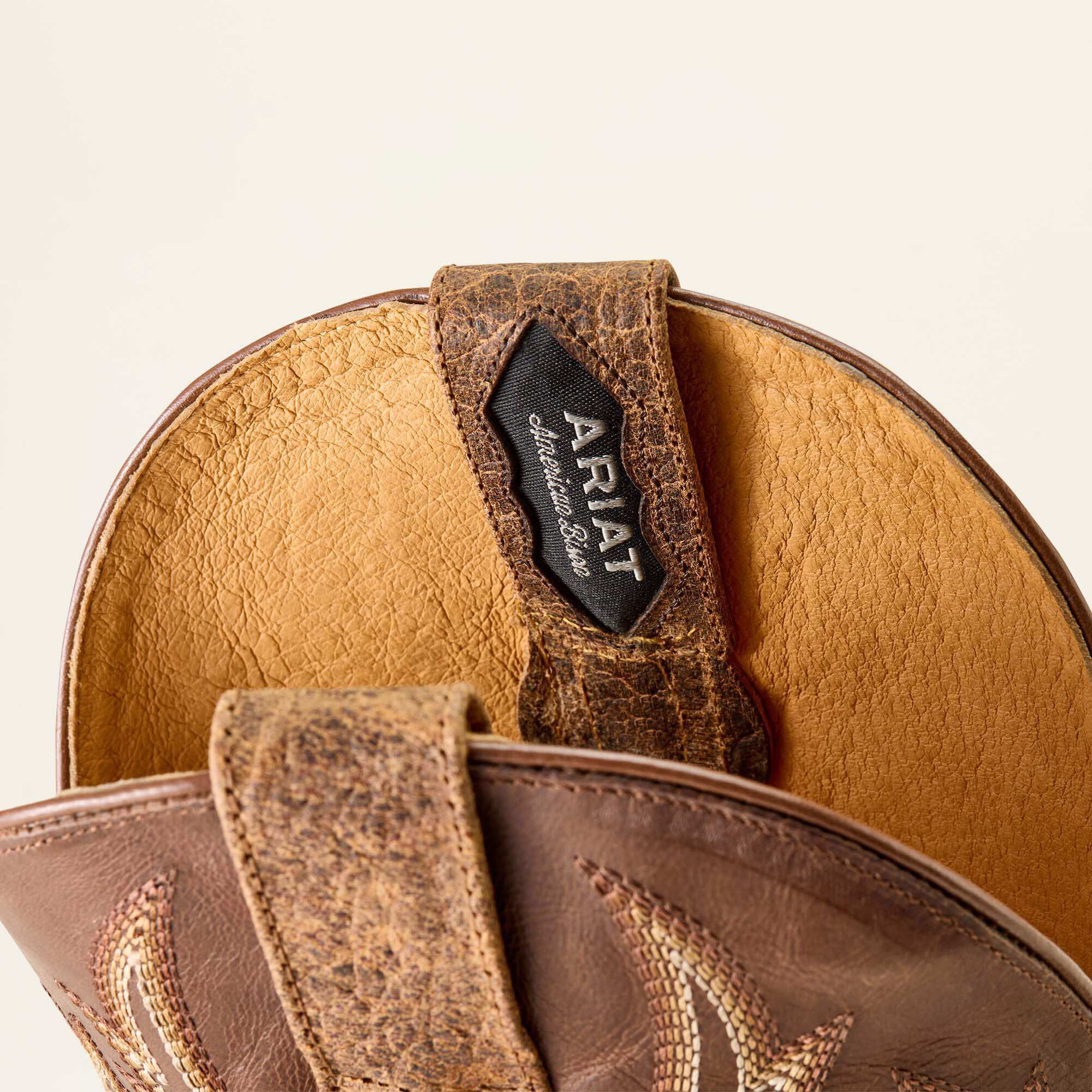 Futurity Platinum Narrow Cutter Toe Cowboy Boot Men - SADDLE BROWN BISON/NUTSHELL TAN