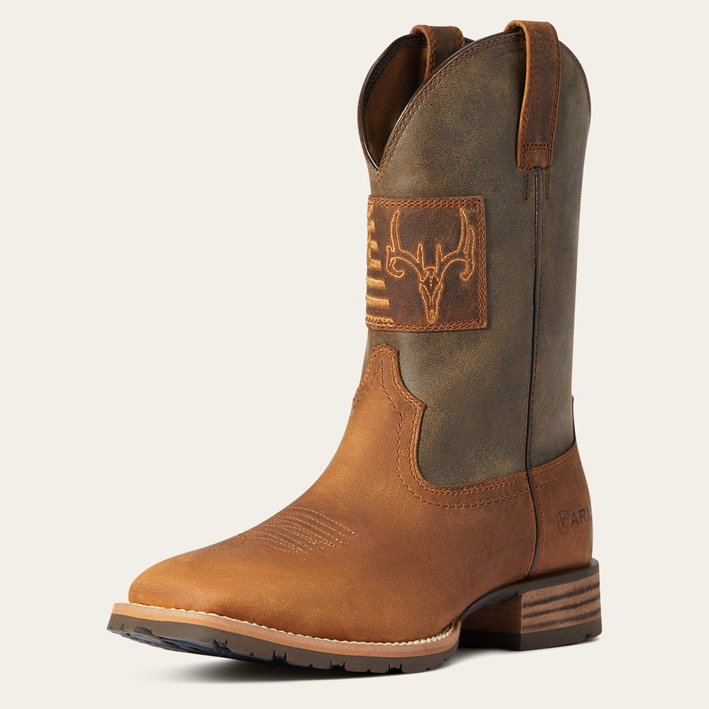 Hybrid Patriot Country Western Boot Men - CASPER BROWN