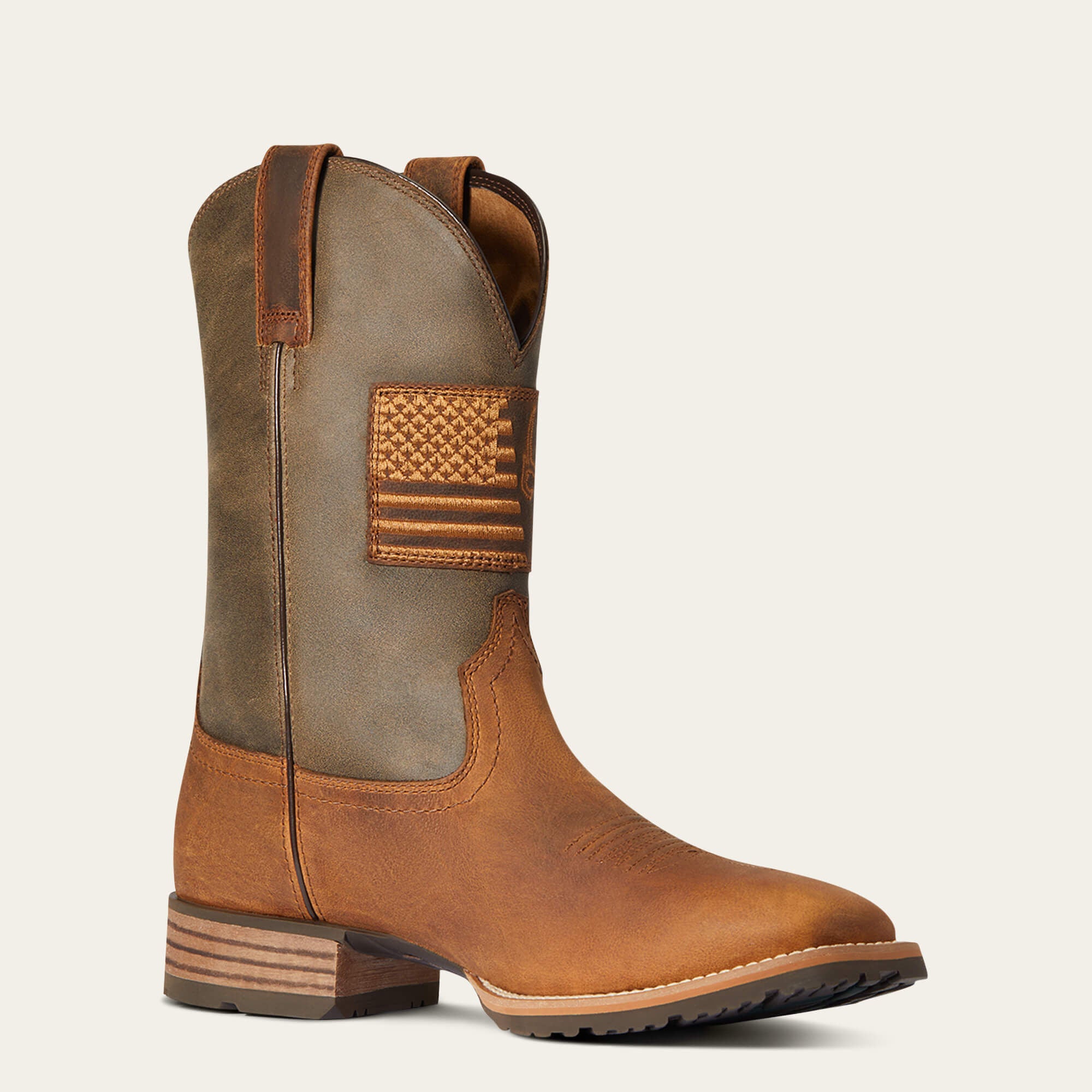 Hybrid Patriot Country Western Boot Men - CASPER BROWN
