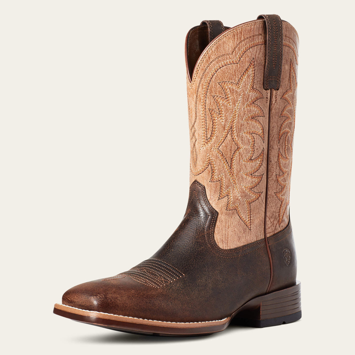 Ryden Ultra Wide Square Toe Cowboy Boot Men - DARK ROAST
