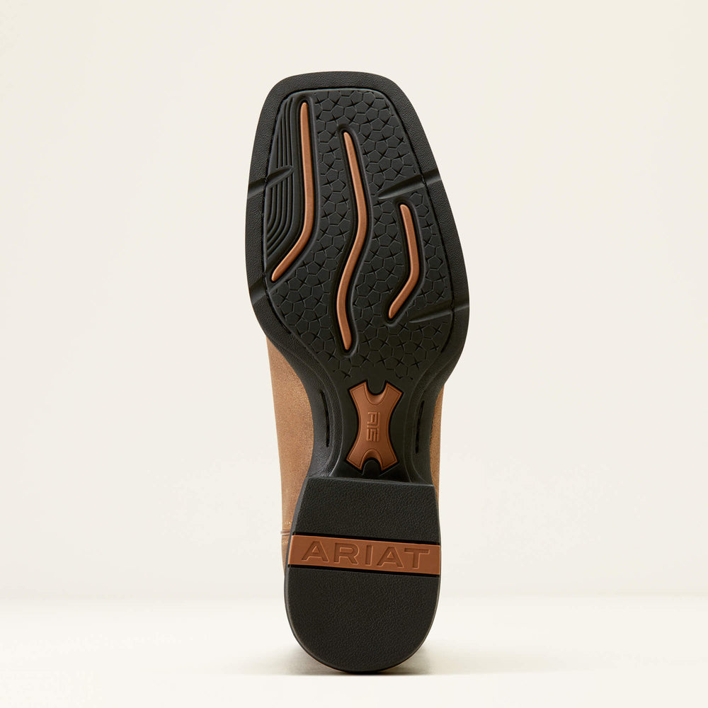 Sport Wide Square Toe Cowboy Boot Men - BARLEY BROWN/MATTE BLACK
