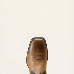 Sport Wide Square Toe Cowboy Boot Men - BARLEY BROWN/MATTE BLACK