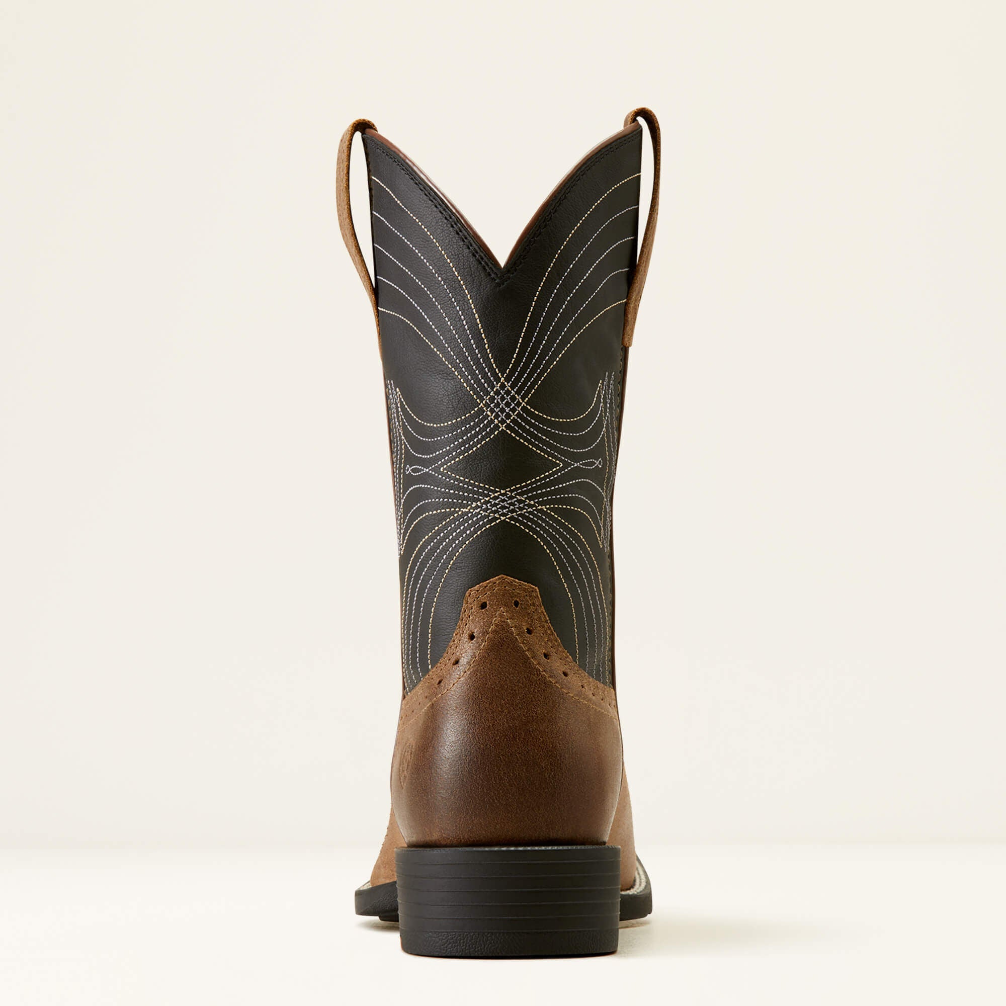 Sport Wide Square Toe Cowboy Boot Men - BARLEY BROWN/MATTE BLACK