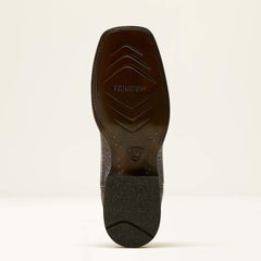 Classic Callen Wide Square Toe Western Boot Men - CHOCOLATE CAIMAN BELLY/CHESTNUT BROWN