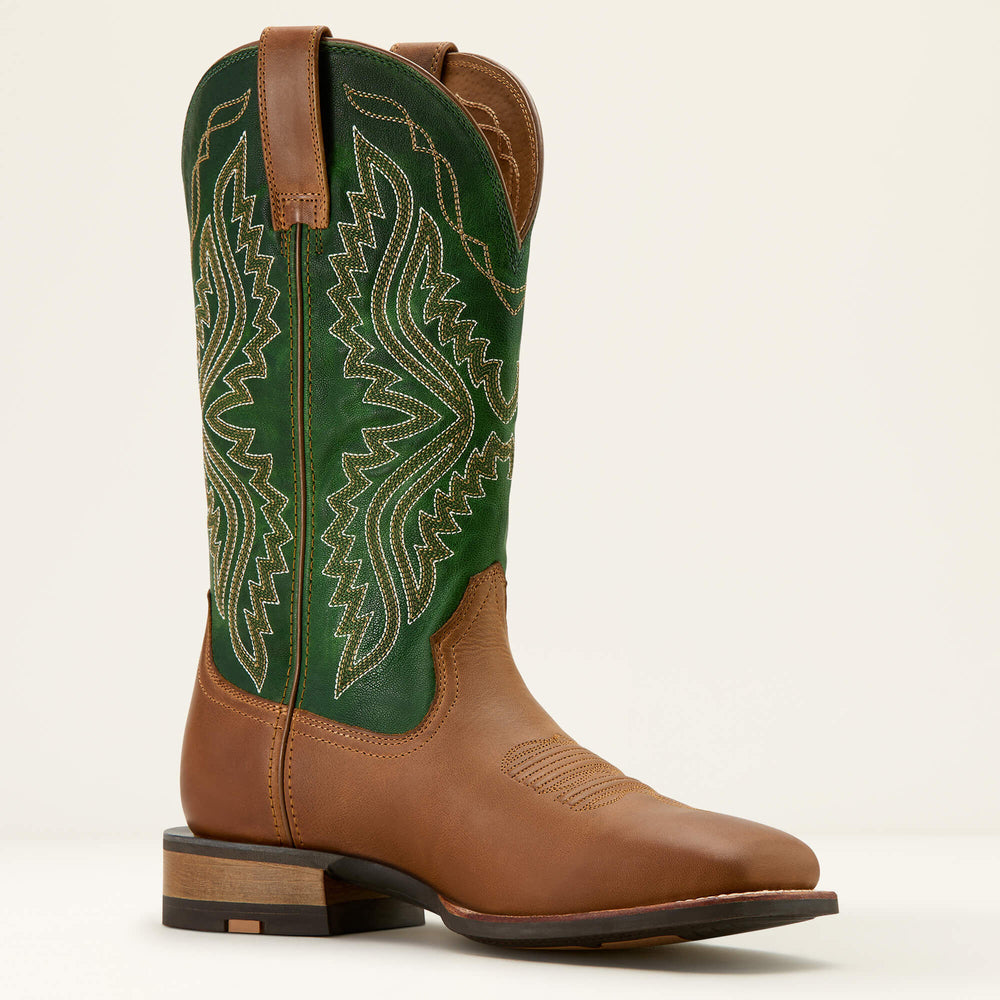 Baxter Cowboy Boot Men - WHEAT BROWN/LIME