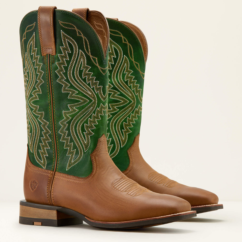 Baxter Cowboy Boot Men - WHEAT BROWN/LIME