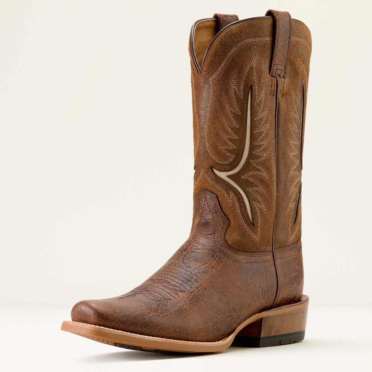 Stadtler Narrow Cutter Toe Cowboy Boot Men - ADOBE CLAY/FOOTHILL BROWN ROUGHOUT