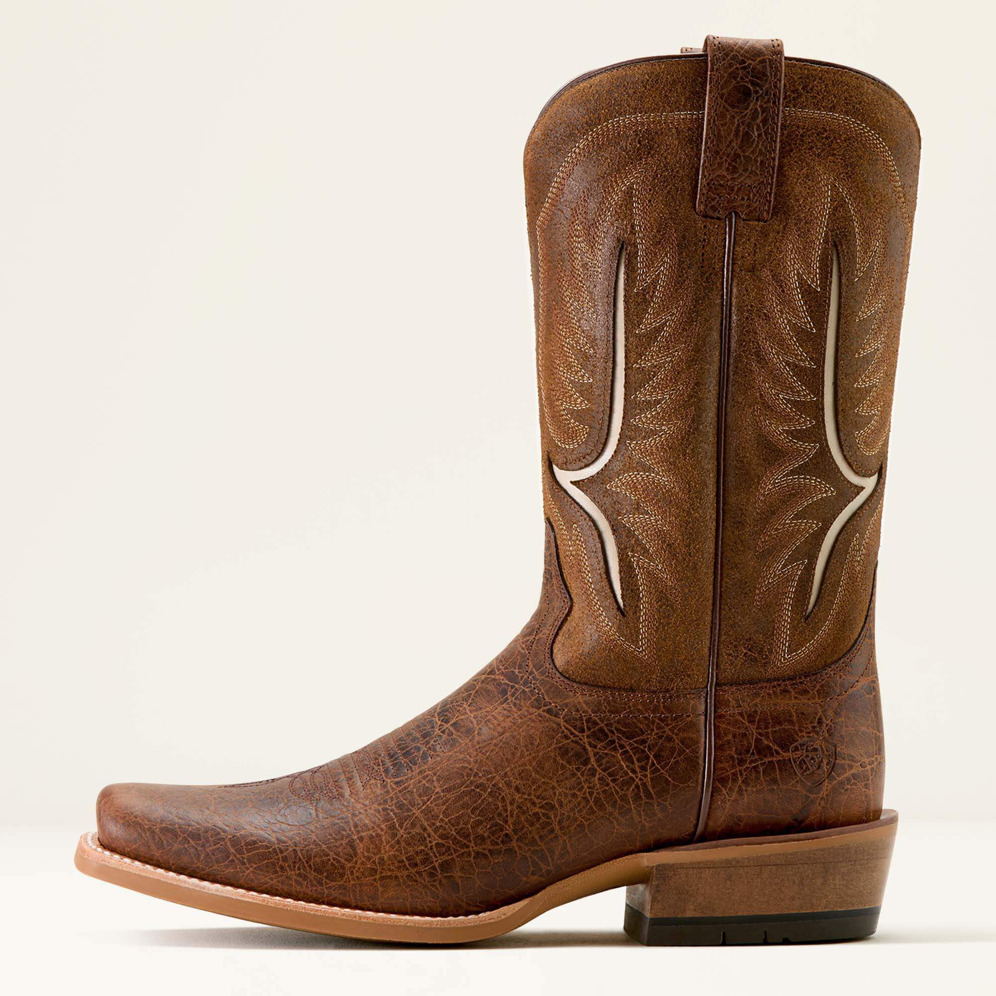 Stadtler Narrow Cutter Toe Cowboy Boot Men - ADOBE CLAY/FOOTHILL BROWN ROUGHOUT