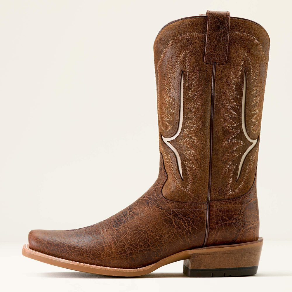 Stadtler Narrow Cutter Toe Cowboy Boot Men - ADOBE CLAY/FOOTHILL BROWN ROUGHOUT