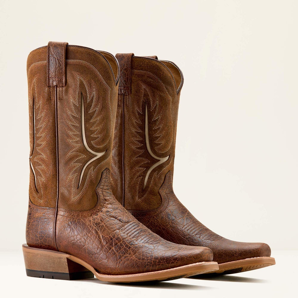 Stadtler Narrow Cutter Toe Cowboy Boot Men - ADOBE CLAY/FOOTHILL BROWN ROUGHOUT