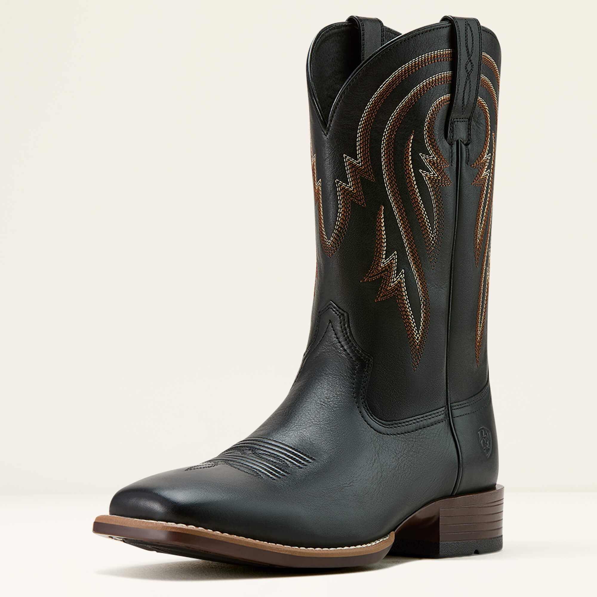 Plano Cowboy Boot Men - SUPPLE BLACK