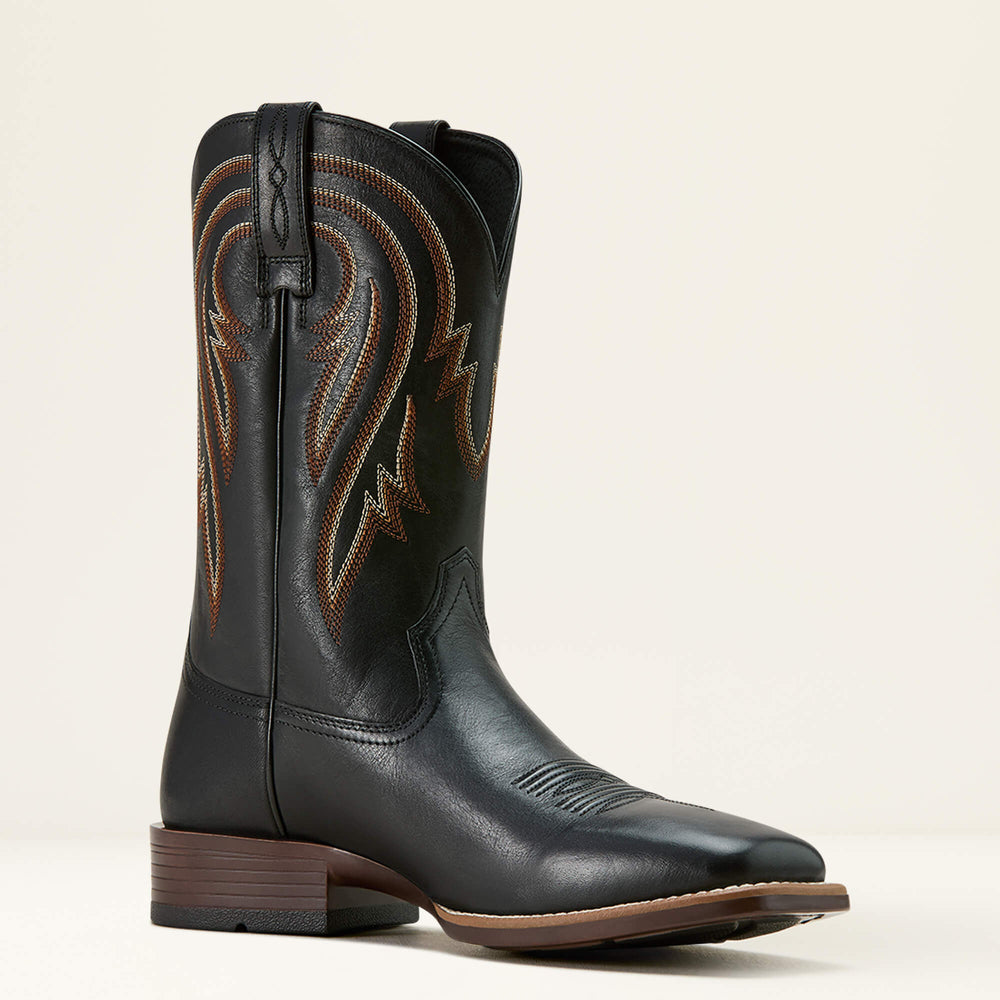 Plano Cowboy Boot Men - SUPPLE BLACK