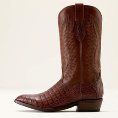 Bench Made Ketchum French Toe Western Boot Men - WHISKEY CAIMAN BELLY/STRAIGHT WHISKEY