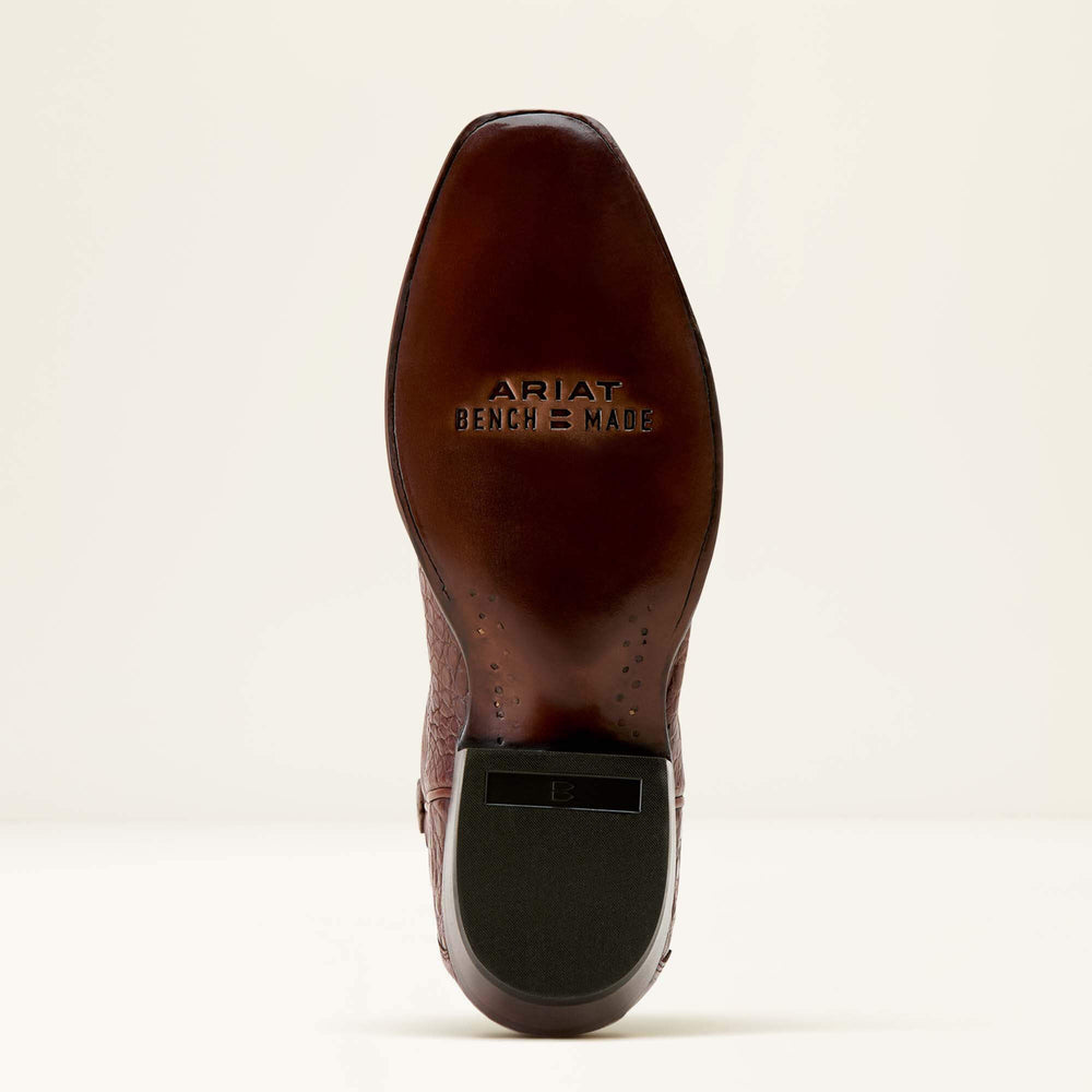 Bench Made Ketchum French Toe Western Boot Men - WHISKEY CAIMAN BELLY/STRAIGHT WHISKEY