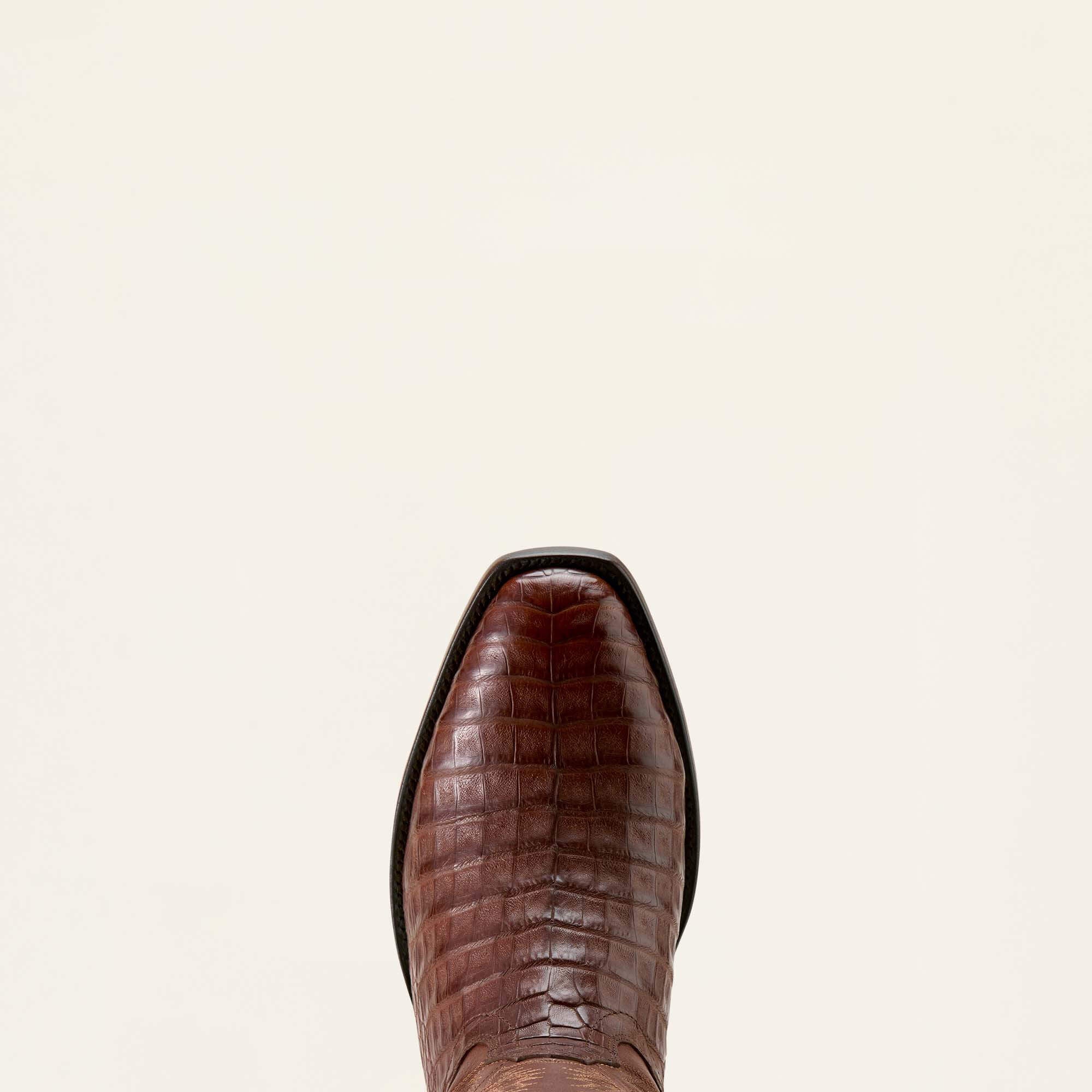 Bench Made Ketchum French Toe Western Boot Men - WHISKEY CAIMAN BELLY/STRAIGHT WHISKEY