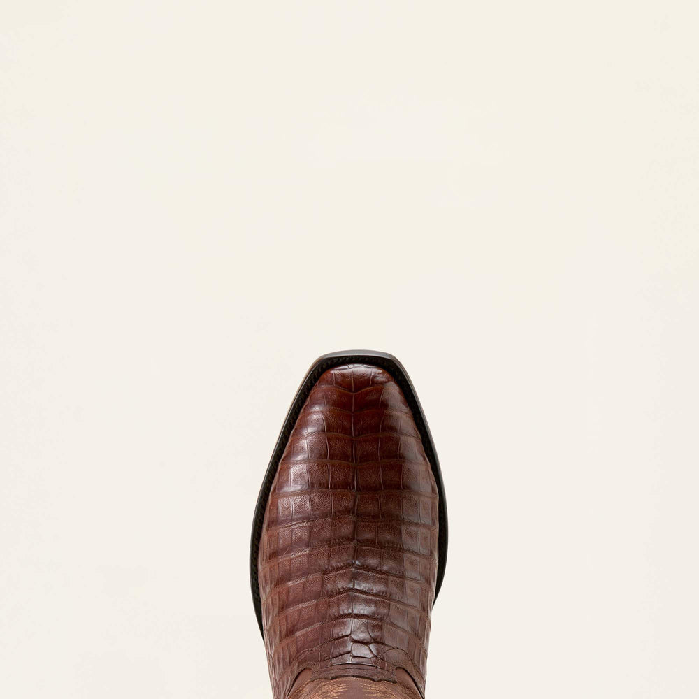 Bench Made Ketchum French Toe Western Boot Men - WHISKEY CAIMAN BELLY/STRAIGHT WHISKEY