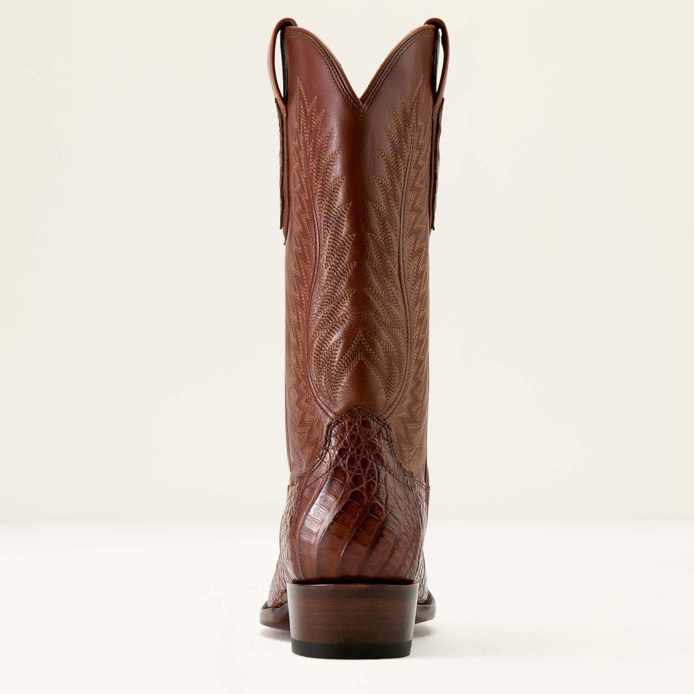 Bench Made Ketchum French Toe Western Boot Men - WHISKEY CAIMAN BELLY/STRAIGHT WHISKEY