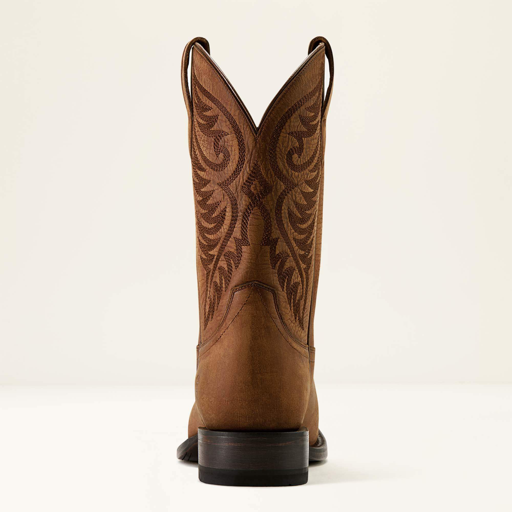 Wiley Wide Square Toe Cowboy Boot Men - RENAISSANCE BROWN