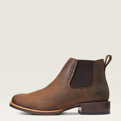 Booker Chelsea Round Toe Western Boot Men - DISTRESSED BROWN